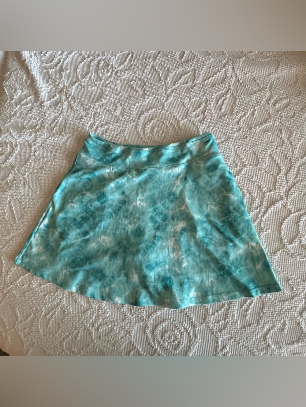 Freely XL Aqua Tie Dye Athletic Skort Built In Shorts Activewear 2 pocket Golf